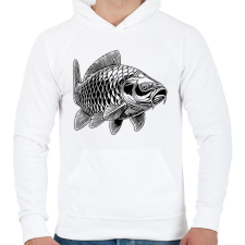 PRINTFASHION ponty - Férfi kapucnis pulóver - Fehér férfi pulóver, kardigán