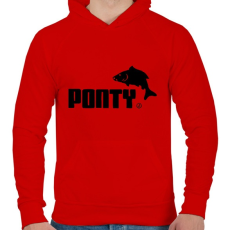 PRINTFASHION Ponty - Férfi kapucnis pulóver - Piros