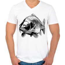 PRINTFASHION ponty - Férfi V-nyakú póló - Fehér férfi póló