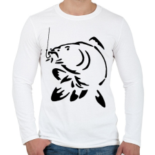 PRINTFASHION ponty  horgászat - Férfi hosszú ujjú póló - Fehér férfi póló