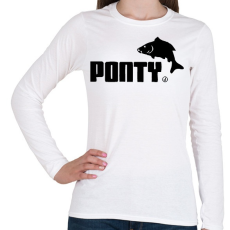 PRINTFASHION Ponty - Női hosszú ujjú póló - Fehér
