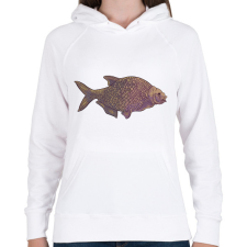 PRINTFASHION Ponty - Női kapucnis pulóver - Fehér női pulóver, kardigán