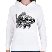 PRINTFASHION ponty - Női kapucnis pulóver - Fehér női pulóver, kardigán