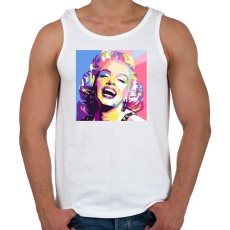 PRINTFASHION PopArt - Marilyn Monroe - Férfi atléta - Fehér