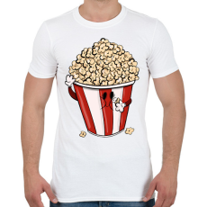 PRINTFASHION Popcorn - Férfi póló - Fehér
