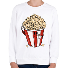PRINTFASHION Popcorn - Gyerek pulóver - Fehér