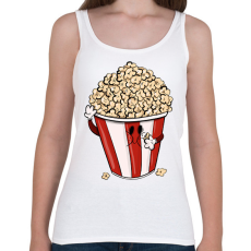 PRINTFASHION Popcorn - Női atléta - Fehér