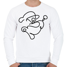 PRINTFASHION Popeye - Férfi pulóver - Fehér férfi pulóver, kardigán