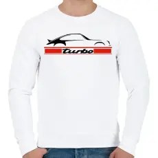 PRINTFASHION Porsche 911 turbo - Férfi pulóver - Fehér