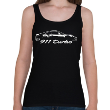 PRINTFASHION Porsche 911 turbo - Női atléta - Fekete női trikó