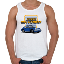 PRINTFASHION Porsche - Férfi atléta - Fehér atléta, trikó