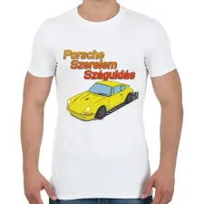 PRINTFASHION Porsche Szerelem Száguldás - Férfi póló - Fehér férfi póló