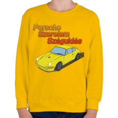 PRINTFASHION Porsche Szerelem Száguldás - Gyerek pulóver - Sárga