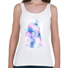 PRINTFASHION portré - Női atléta - Fehér női trikó