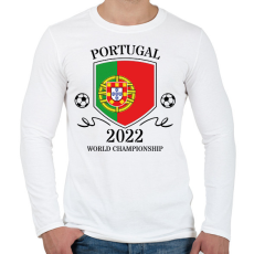 PRINTFASHION Portugal 2022 - Férfi hosszú ujjú póló - Fehér