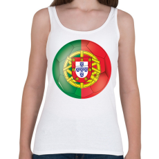 PRINTFASHION Portugál labda - Női atléta - Fehér