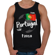 PRINTFASHION Portugália - Férfi atléta - Fekete