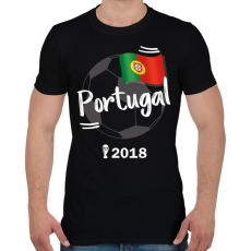 PRINTFASHION Portugália - Férfi póló - Fekete