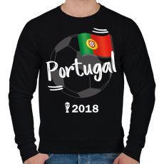PRINTFASHION Portugália - Férfi pulóver - Fekete