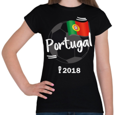 PRINTFASHION Portugália - Női póló - Fekete női póló