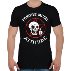PRINTFASHION Positive metal attitude - Férfi póló - Fekete