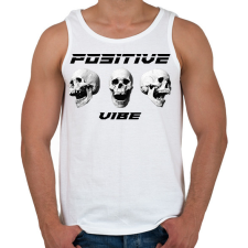 PRINTFASHION Positive Vibe - Férfi atléta - Fehér atléta, trikó