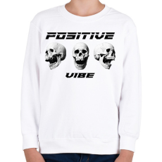 PRINTFASHION Positive Vibe - Gyerek pulóver - Fehér