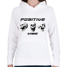 PRINTFASHION Positive Vibe - Női kapucnis pulóver - Fehér