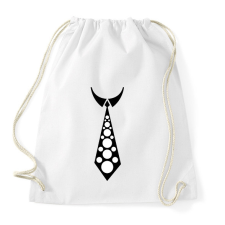 PRINTFASHION Pöttyös nyakkendő - Sportzsák, Tornazsák - Fehér tornazsák