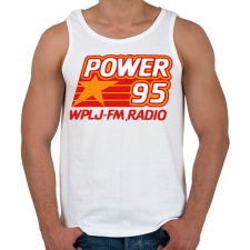 PRINTFASHION Power 95 - Férfi atléta - Fehér atléta, trikó