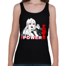 PRINTFASHION Power minta (Chainsaw man) - Női atléta - Fekete