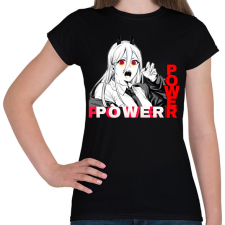 PRINTFASHION Power minta (Chainsaw man) - Női póló - Fekete női póló