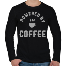 PRINTFASHION Powered by Coffee - Férfi hosszú ujjú póló - Fekete férfi póló