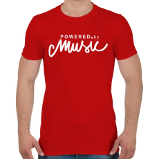 PRINTFASHION Powered by music - Férfi póló - Piros