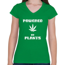 PRINTFASHION powered by plants - Női V-nyakú póló - Zöld női póló