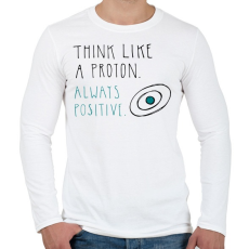 PRINTFASHION Pozitív gondolkodás - Férfi hosszú ujjú póló - Fehér