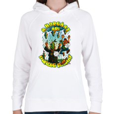 PRINTFASHION Pozitív HORGÁSZ - Női kapucnis pulóver - Fehér