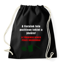 PRINTFASHION POZITÍV JÖVŐKÉP - Sportzsák, Tornazsák - Fekete tornazsák
