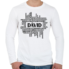 PRINTFASHION Pozitív tulajdonságok - Egyedi neves - Férfi hosszú ujjú póló - Fehér férfi póló