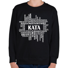 PRINTFASHION Pozitív tulajdonságok - névvel - Gyerek pulóver - Fekete