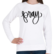 PRINTFASHION Pray - Női pulóver - Fehér női pulóver, kardigán