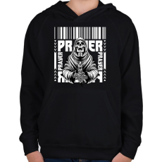 PRINTFASHION Prayer - Gyerek kapucnis pulóver - Fekete
