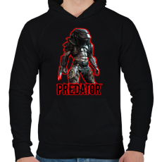 PRINTFASHION PREDATOR  - Férfi kapucnis pulóver - Fekete