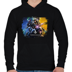 PRINTFASHION Predecessor game  - Férfi kapucnis pulóver - Fekete