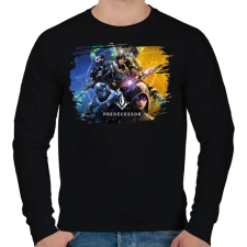PRINTFASHION Predecessor game  - Férfi pulóver - Fekete férfi pulóver, kardigán
