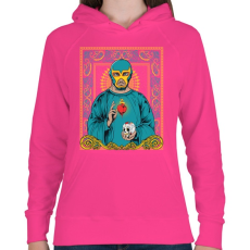 PRINTFASHION Prédikátor - Női kapucnis pulóver - Fukszia