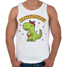 PRINTFASHION Pregosaurus - Férfi atléta - Fehér
