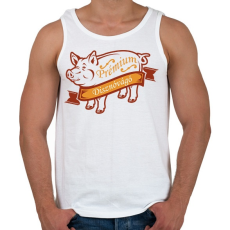 PRINTFASHION Prémium disznóvágás - Férfi atléta - Fehér