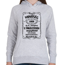 PRINTFASHION Prémium minőség, egyedi évszámmal! - Női kapucnis pulóver - Sport szürke női pulóver, kardigán