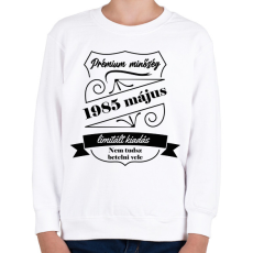 PRINTFASHION Prémium minőség - Évvel, hónappal - Gyerek pulóver - Fehér